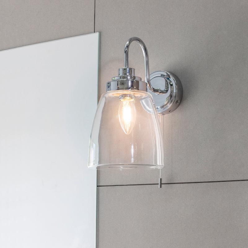Endon Ashbury Chrome Bathroom 1 Light Wall Light-OB-180926