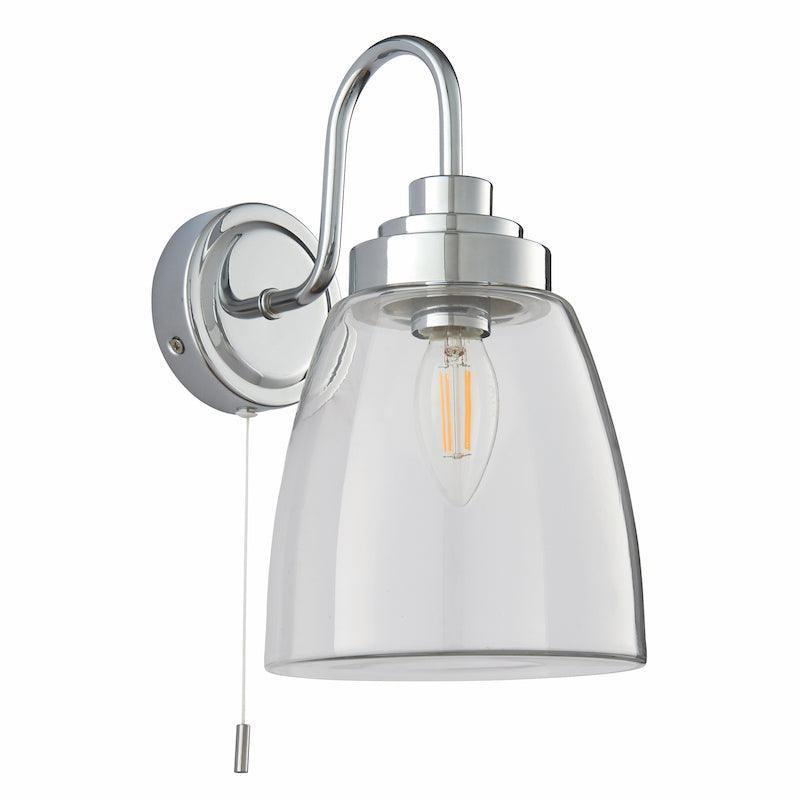 Endon Ashbury Chrome Bathroom 1 Light Wall Light-OB-180926