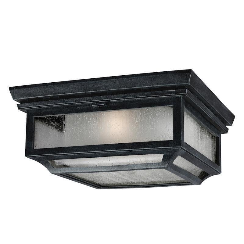 Feiss Shepherd Outdoor Weathered Zinc Flush Light-OPEN-BOX