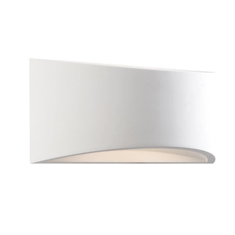 Saxby Toko 1 Light White Plaster Wall Light - 20cm-warehouse-180926