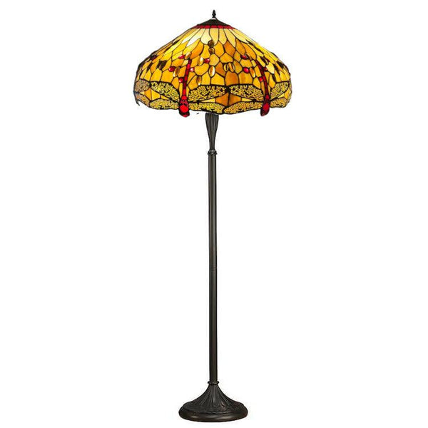 Golden Dragonfly Tiffany Floor Lamp