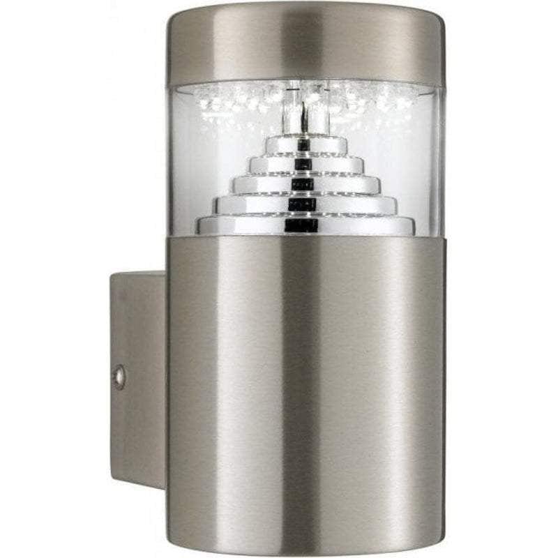 Searchlight Brooklyn Stainless Steel Outdoor LED Wall Light-clearance