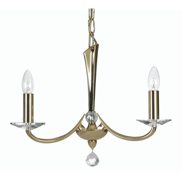 Traditional Ceiling Pendant Lights - Bahia Cast Brass 3 Light Chandelier With Gold Plate 715/3 GO