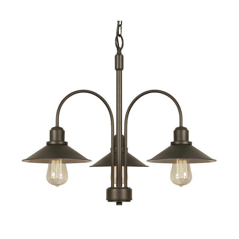 Oaks Dalvik 3 Light Black Chandelier-OB-180926