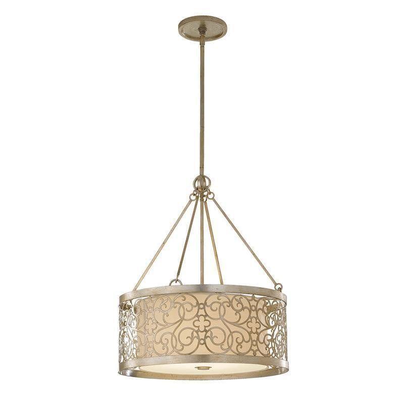 Feiss Arabesque Silver Leaf Patina Ceiling Pendant-OPEN-BOX-50-290626