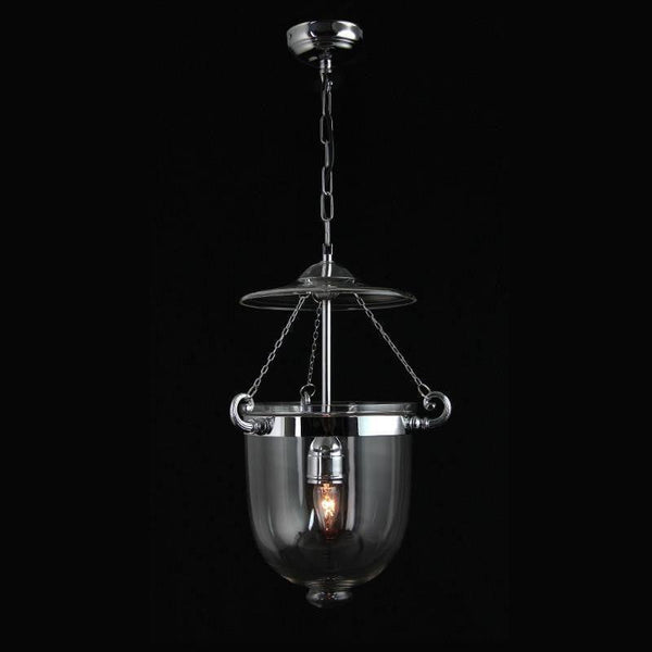 Traditional Ceiling Pendant Lights - Kansa Chrome Georgian Lantern GEO494