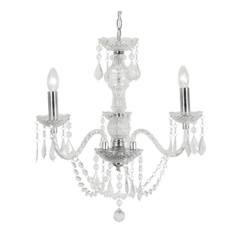 Marie Therese 3 Light Acrylic Chandelier-OPEN-BOX-50-040626