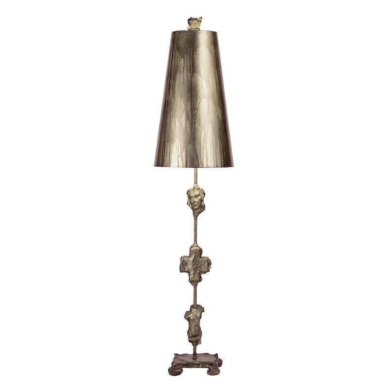Flambeau Fragment Silver Table Lamp-warehouse-clearance-140826