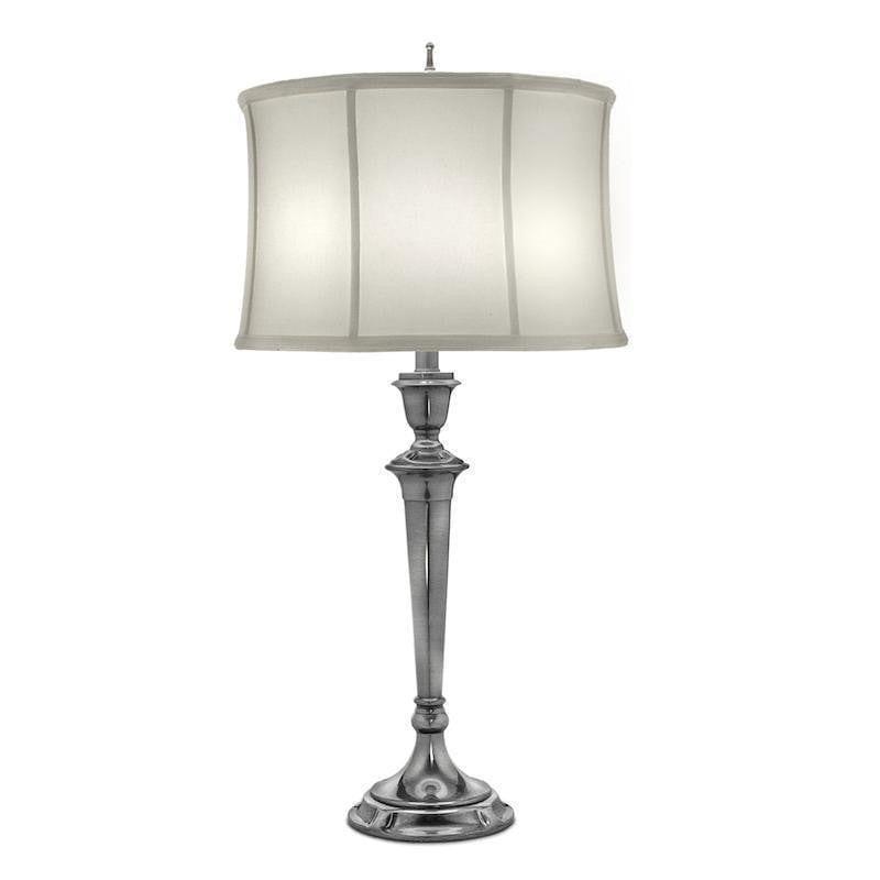 Stiffel Syracuse Antique Nickel Table Lamp - Off-White Shade-OPEN-BOX-50-290626