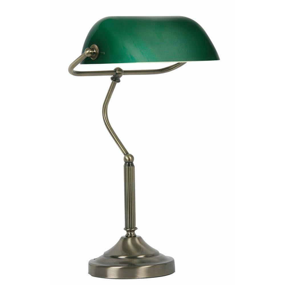 Oaks Traditional Antique Brass Bankers Lamp-warehouse-clearance-220526