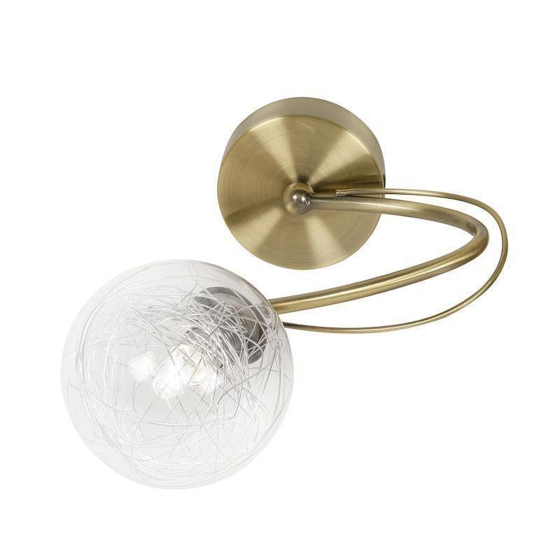 Oaks Tabia 1 Light Antique Brass Wall Light-warehouse-180926