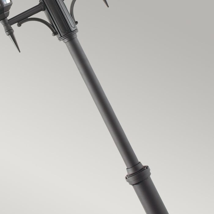 Elstead Valencia Black Outdoor Twin Arm Lamp Post