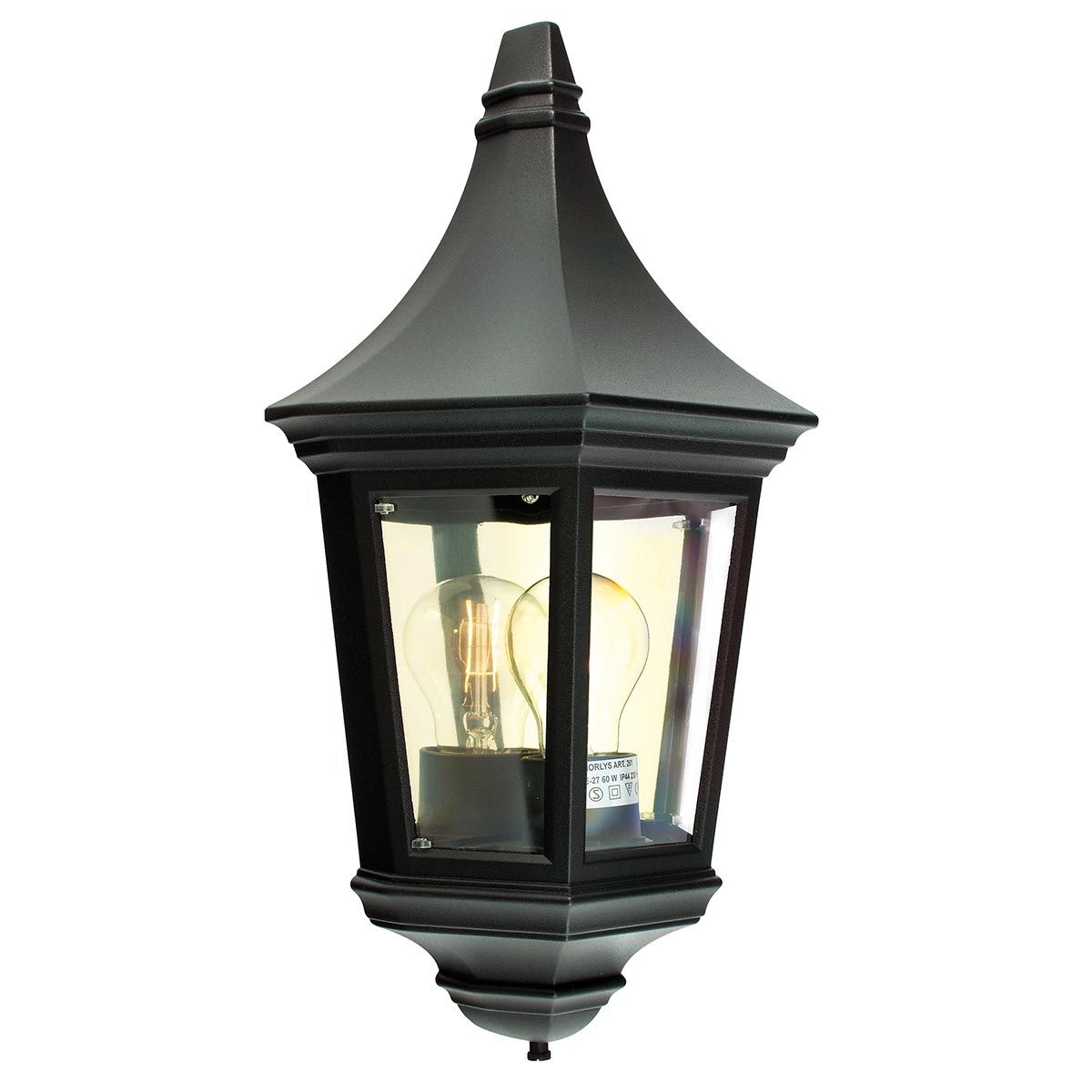 Elstead Valencia Black Outdoor Porch Ceiling  Light