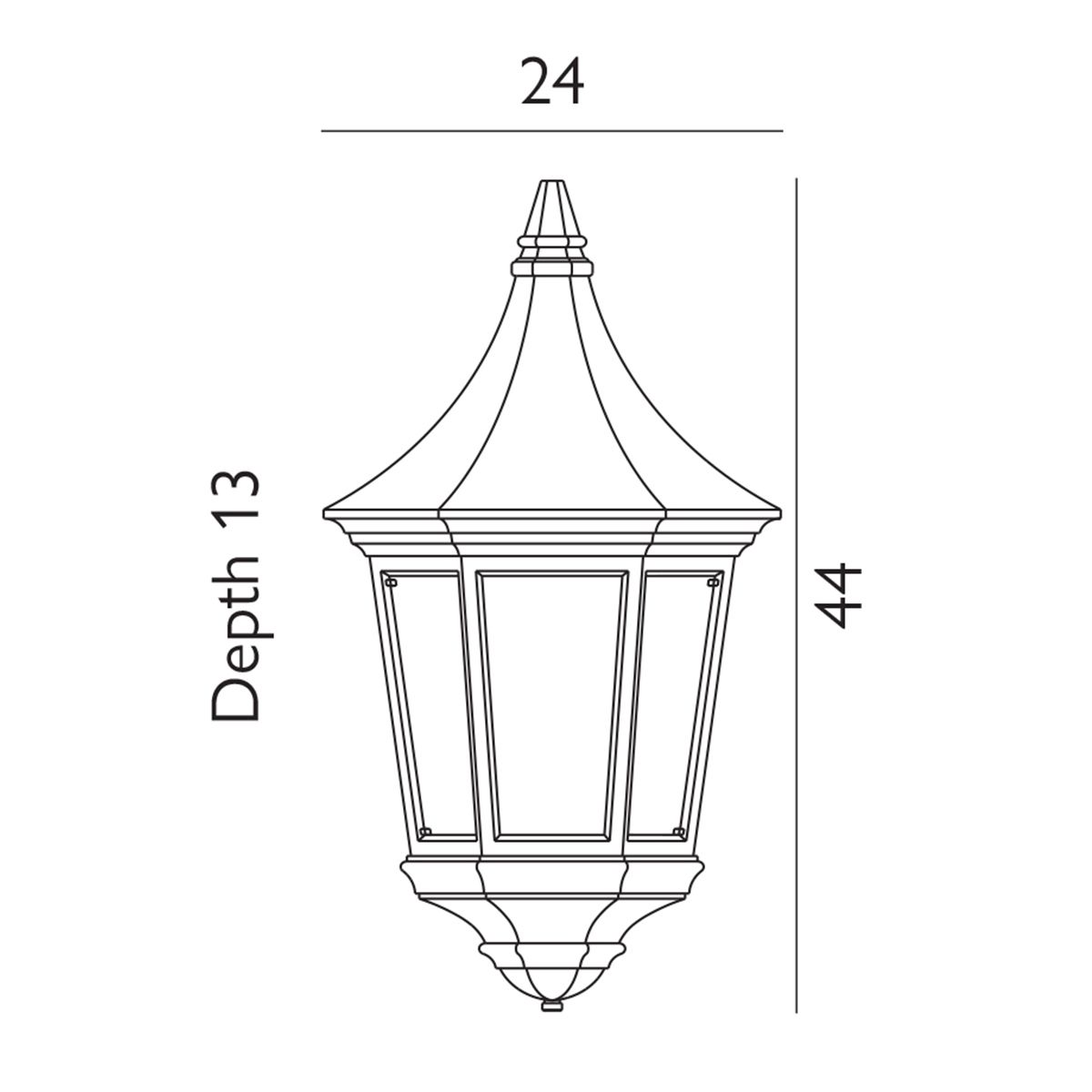 Elstead Valencia Black Outdoor Porch Ceiling  Light