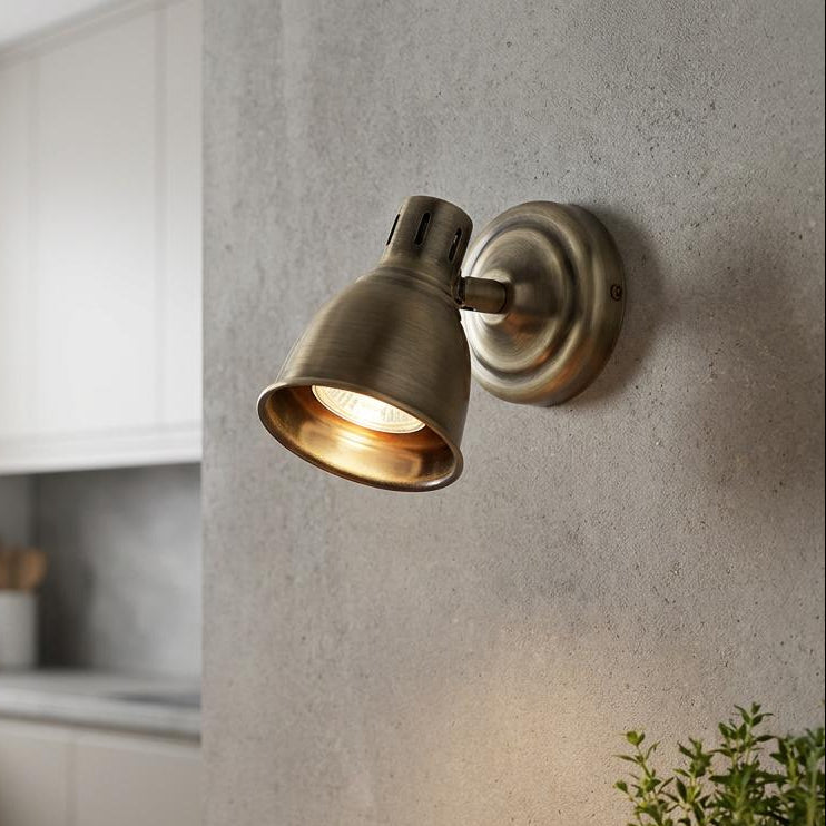 Endon Westbury 1 Light Brass Spotlight