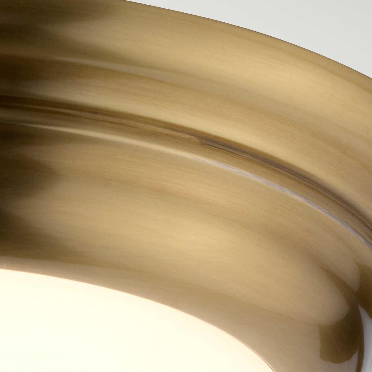 Elstead Welland Mini LED Flush Brass Bathroom Ceiling Light-OB-35-25-09