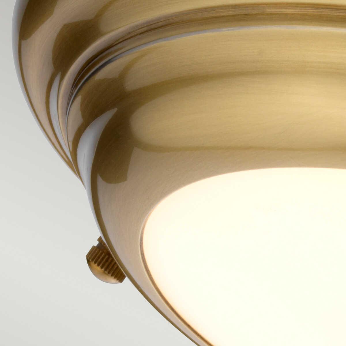 Elstead Welland Mini LED Flush Brass Bathroom Ceiling Light-OB-35-25-09