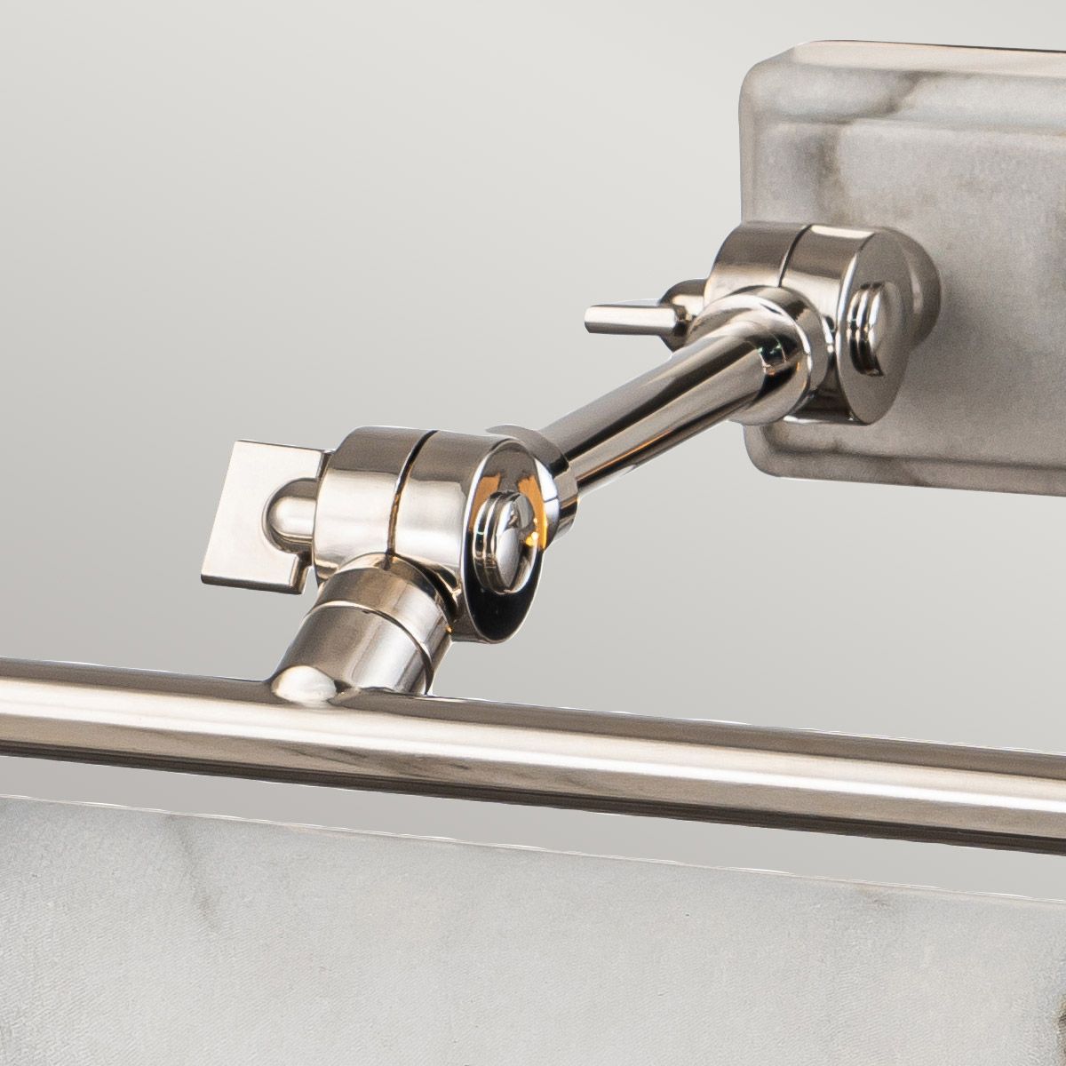 Winchfield Polished Nickel & White Marble Effect Large Picture Light