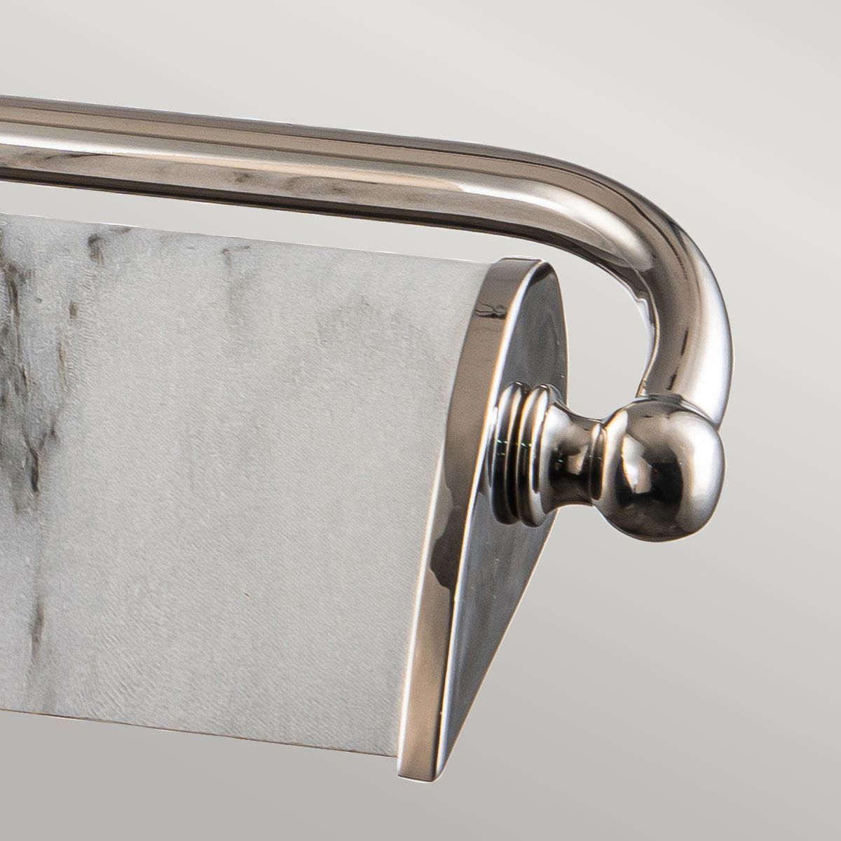 Winchfield Polished Nickel & White Marble Effect Large Picture Light