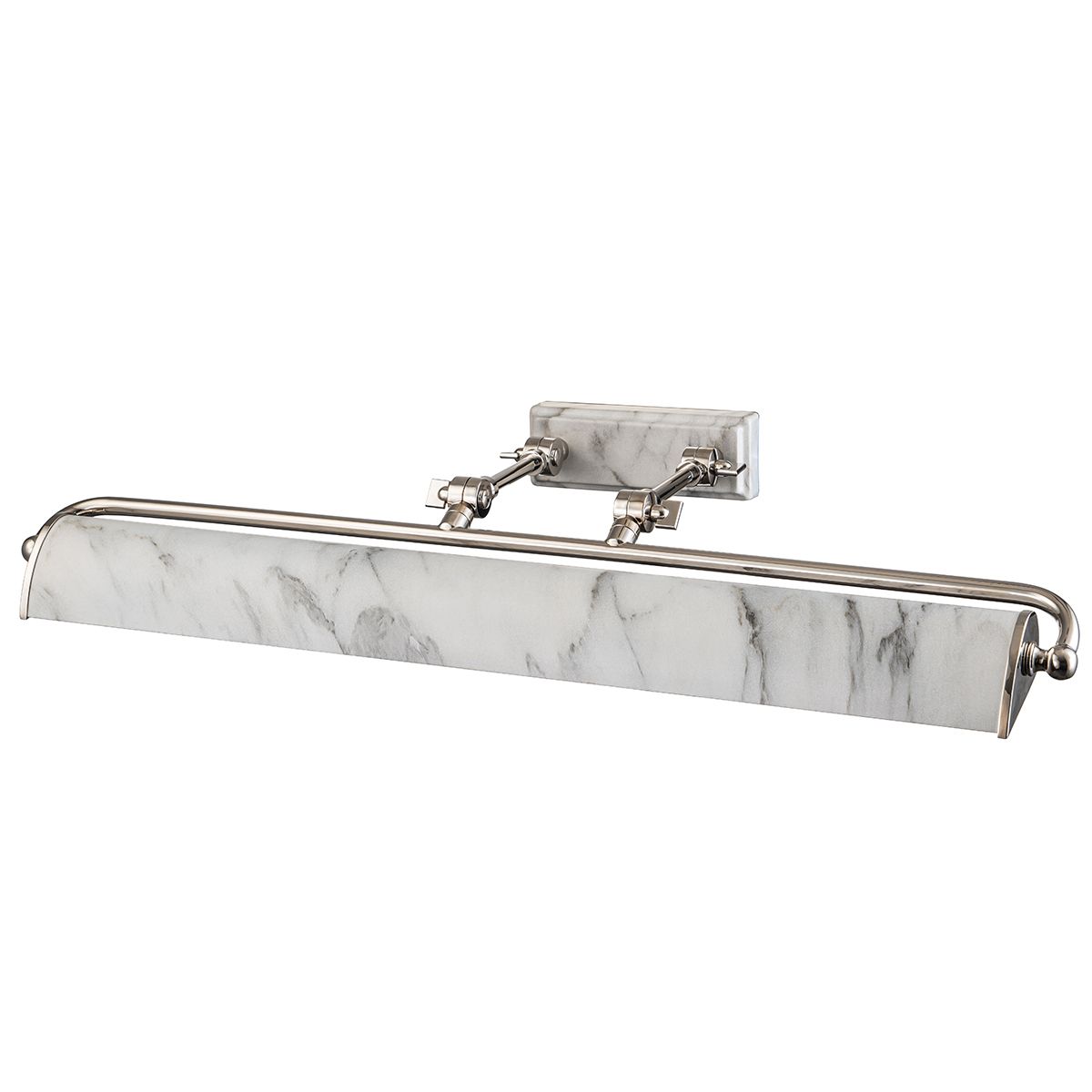 Winchfield Polished Nickel & White Marble Effect Large Picture Light
