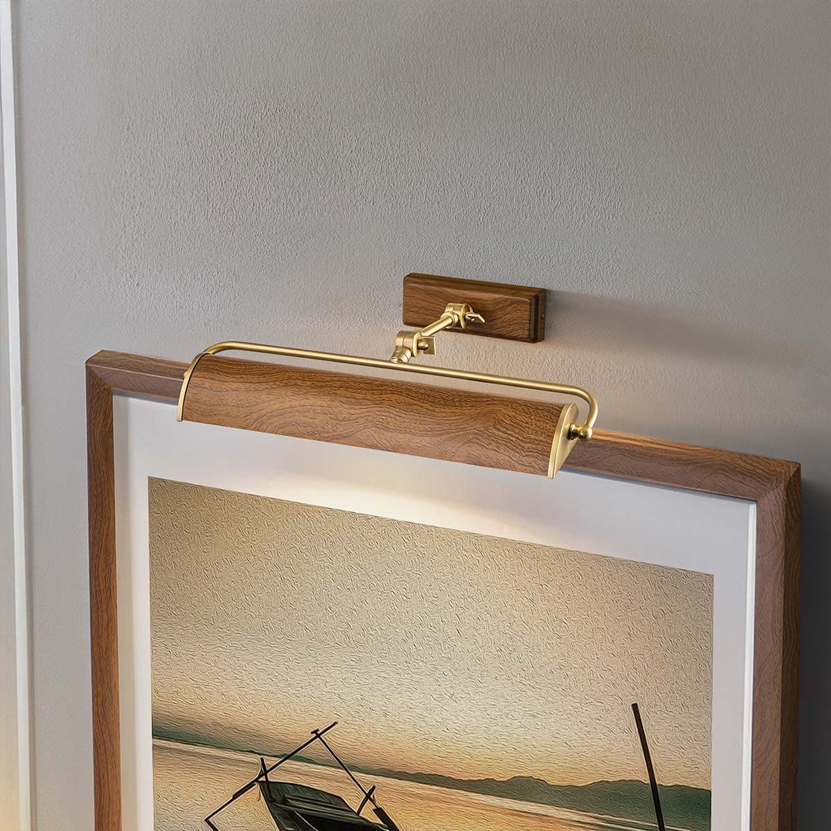 Winchfield 2 Light Medium Oak Picture Light