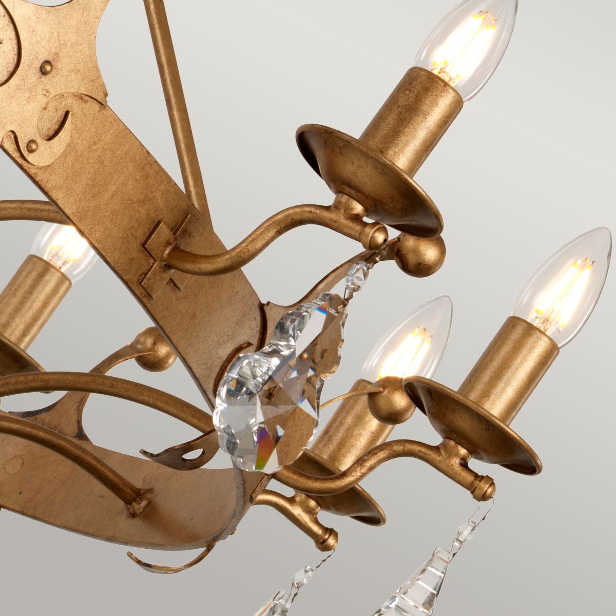 Windsor 12 Light Gold Patina Chandelier