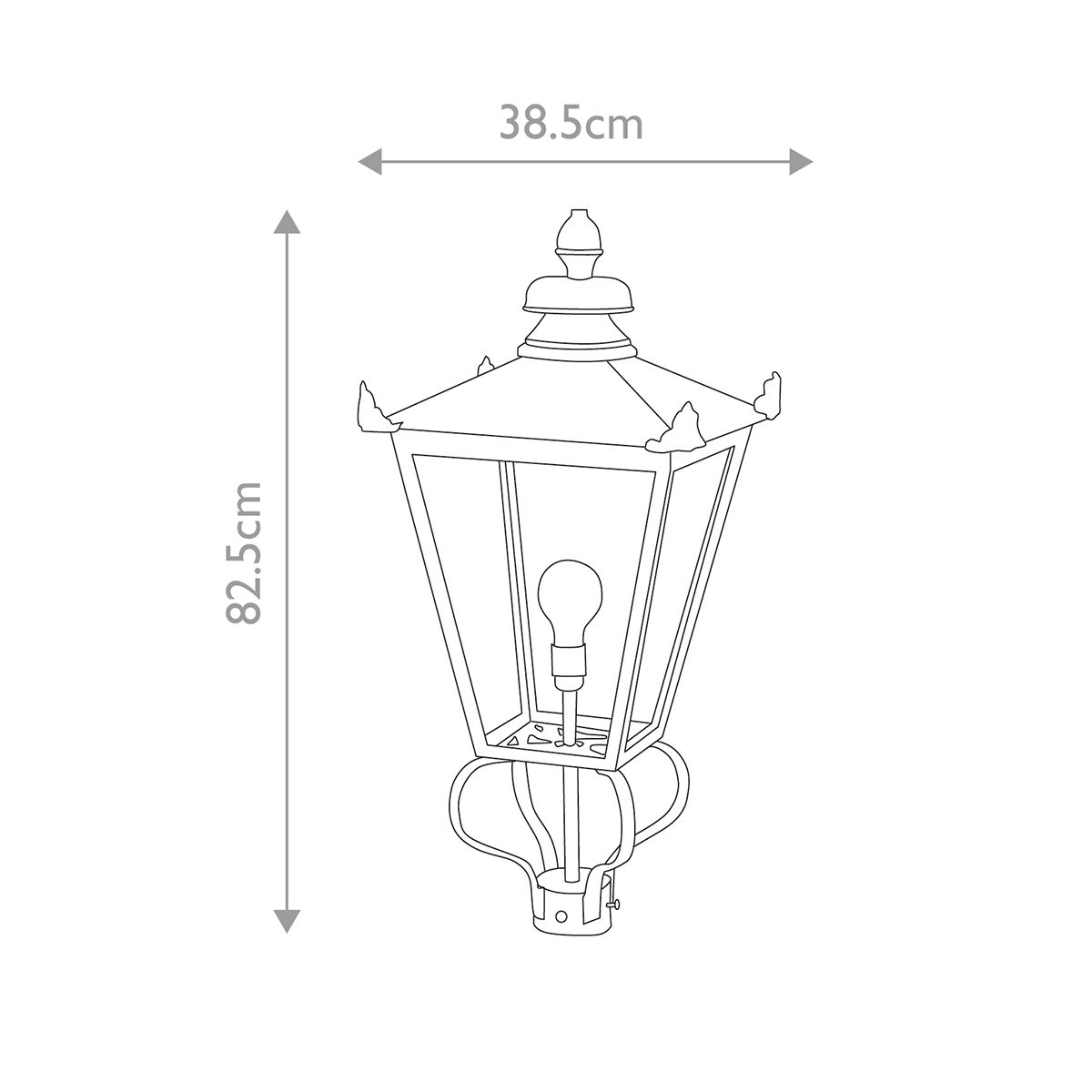 Wilmslow 1 Light Black Outdoor Lantern (Head Only)