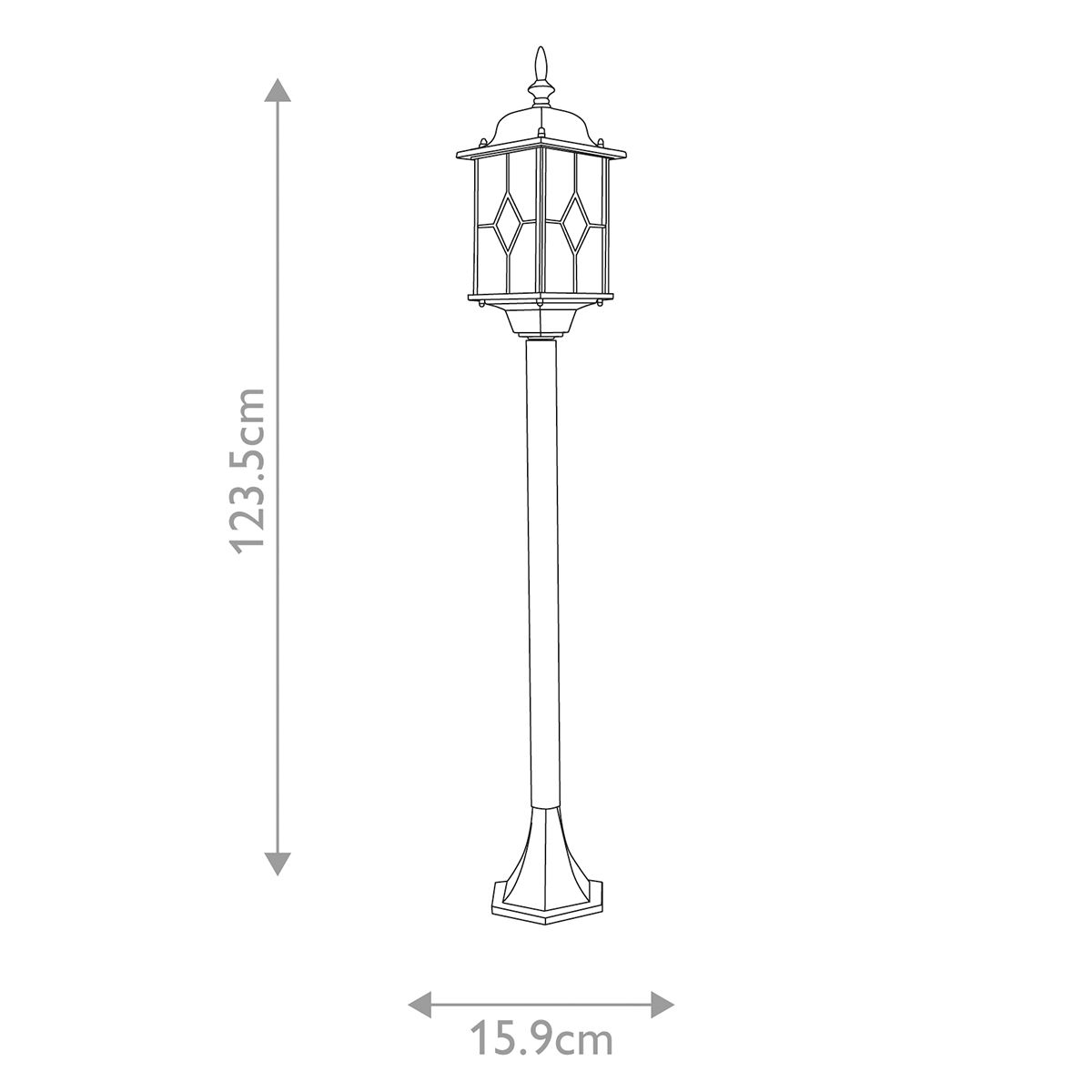 Elstead Wexford Black/Silver Outdoor Bollard Light