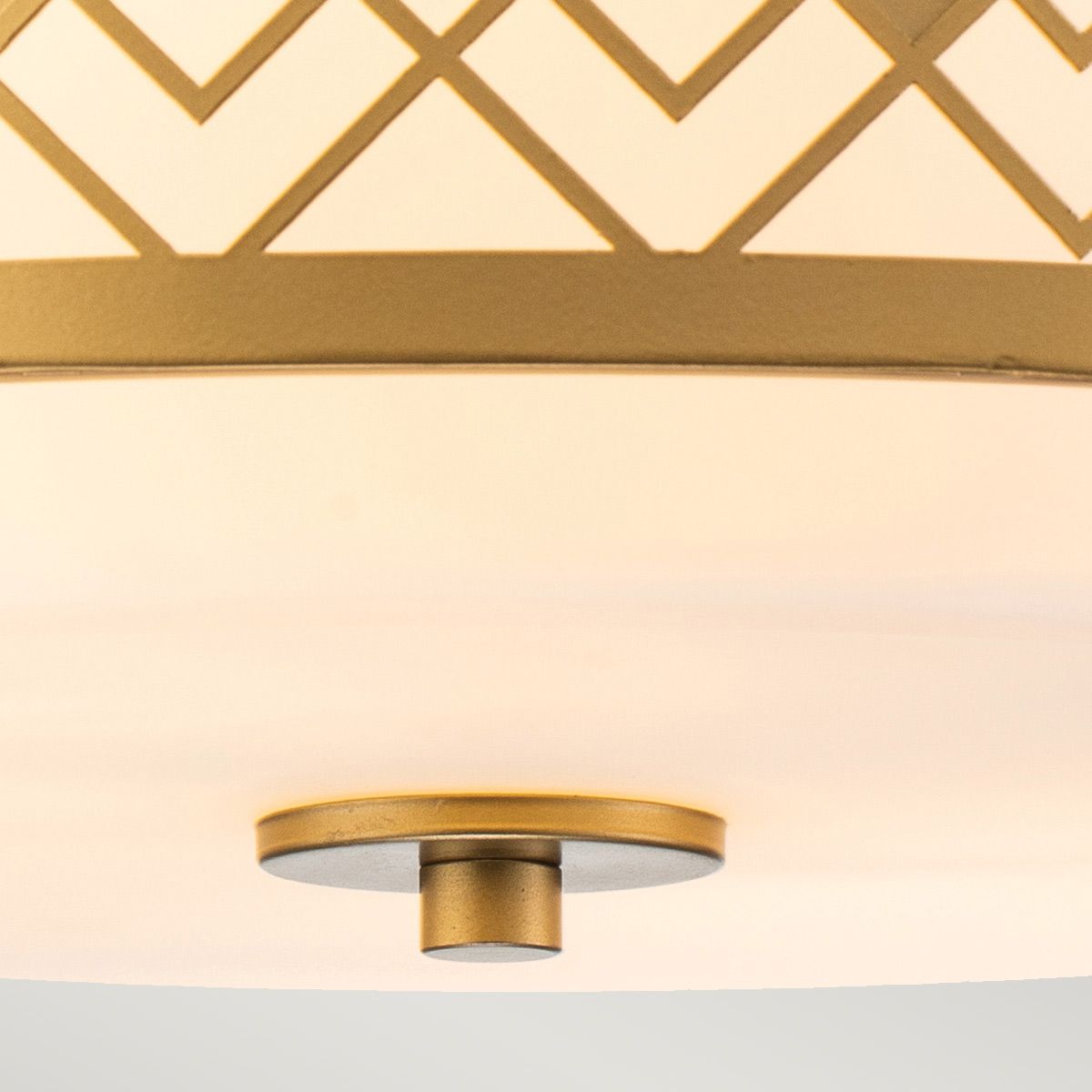 Ziggy Lacquered Gold Flush Ceiling Light