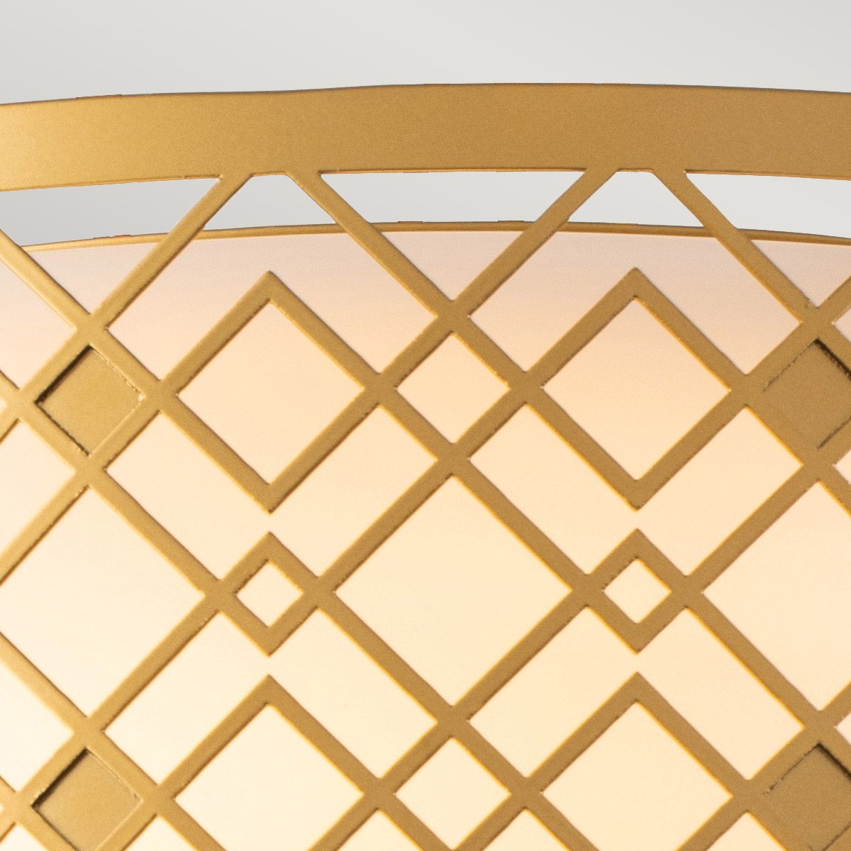 Ziggy Lacquered Gold Flush Ceiling Light