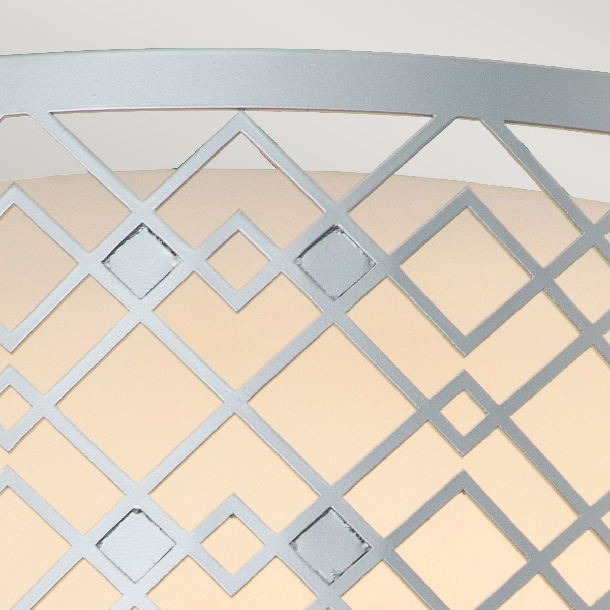 Ziggy Lacquered Silver Flush Ceiling Light