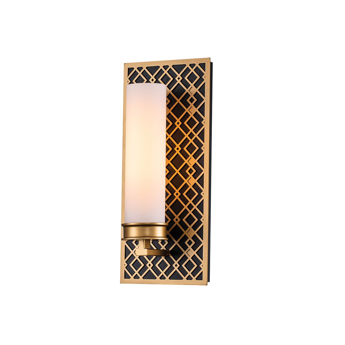 Ziggy Lacquered Gold Bathroom Wall Light ZIGGY1-LG by Elstead Lighting