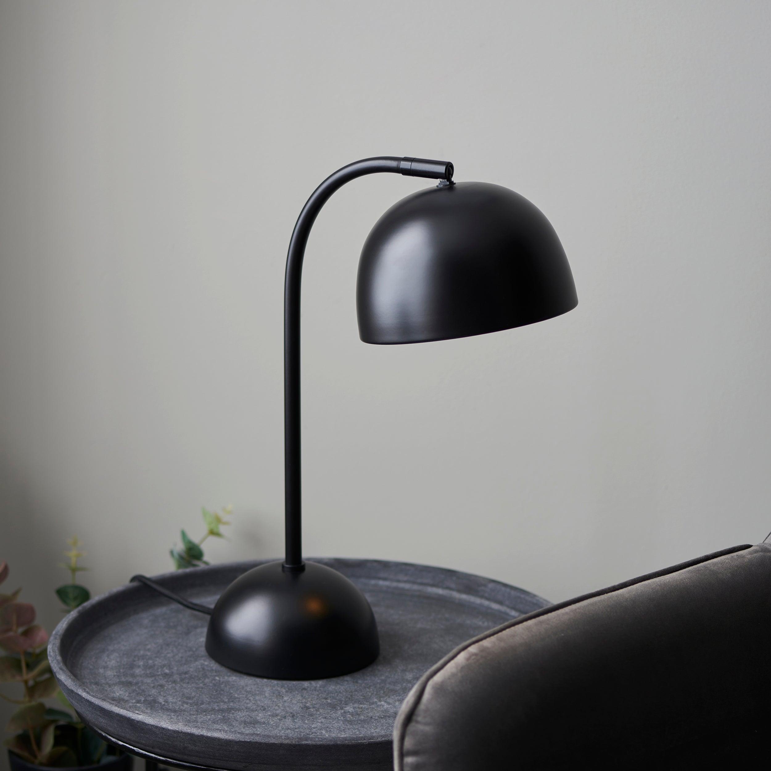 Living Lighting Trindle Black Domed Table Lamp-Living Lights-Living-Room-Tiffany Lighting Direct-[image-position]