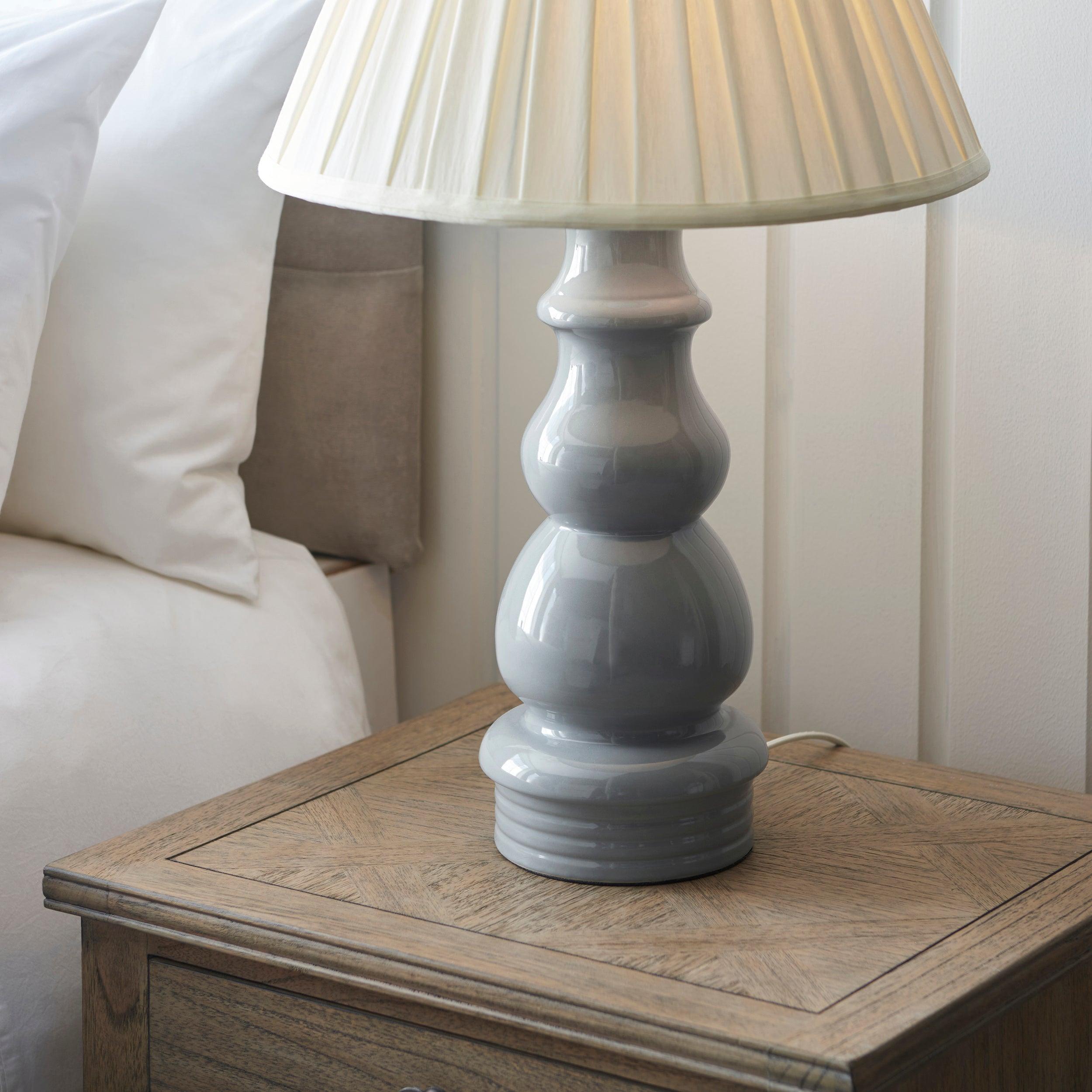 Provence 1 Light Ceramic Grey Table Lamp (Base Only)