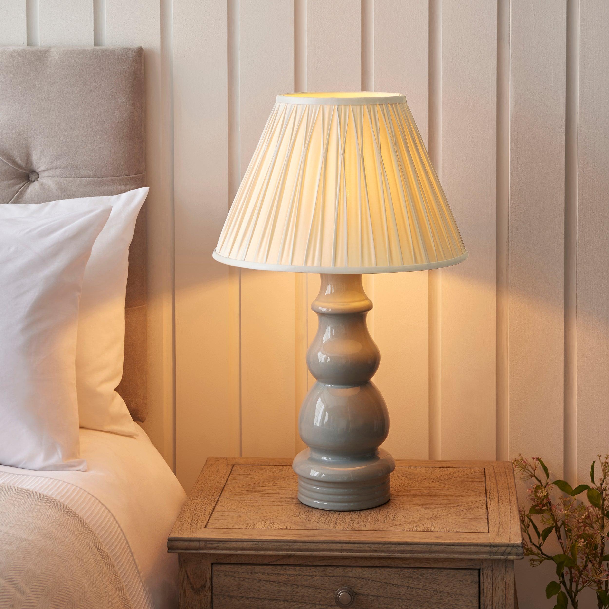 Provence 1 Light Ceramic Grey Table Lamp (Base Only)