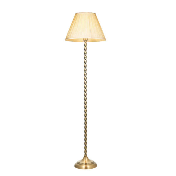 Endon Suki Brass Floor Lamp With Chatsworth Ivory Shade by Endon Lighting 1