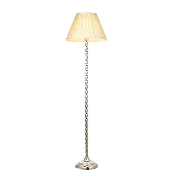 Endon Suki Nickel Floor Lamp with Chatsworth Ivory Shade by Endon Lighting 1