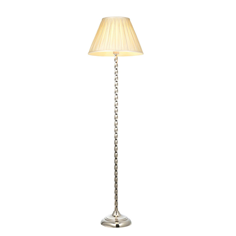 Endon Suki Nickel Floor Lamp with Chatsworth Ivory Shade by Endon Lighting 1