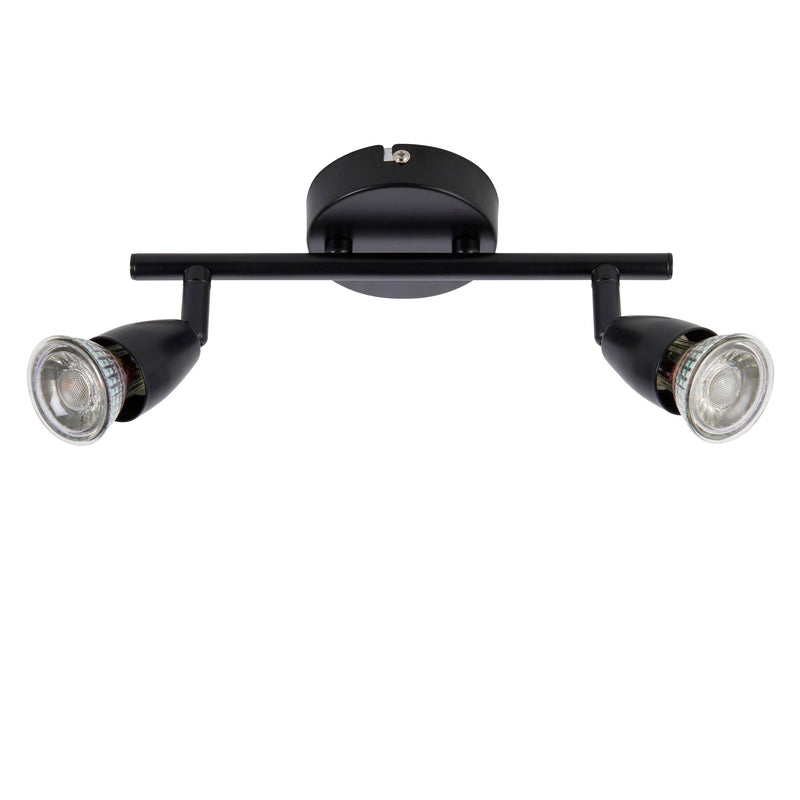 Amalfi 2 Light Black Adjustable Spotlight 35W