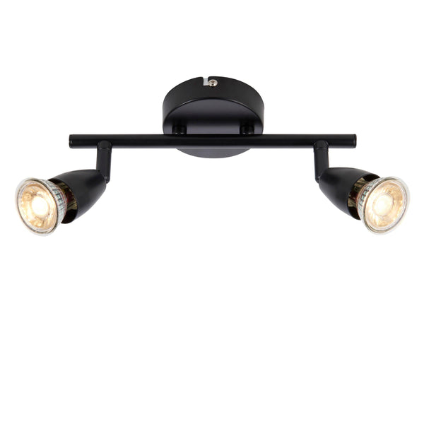 Amalfi 2 Light Black Adjustable Spotlight 35W