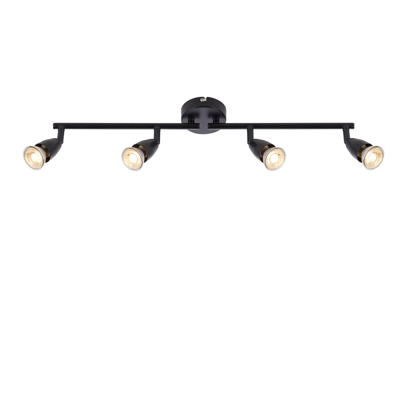Amalfi 4 Light Black Bar Spotlight 35W - Adjustable