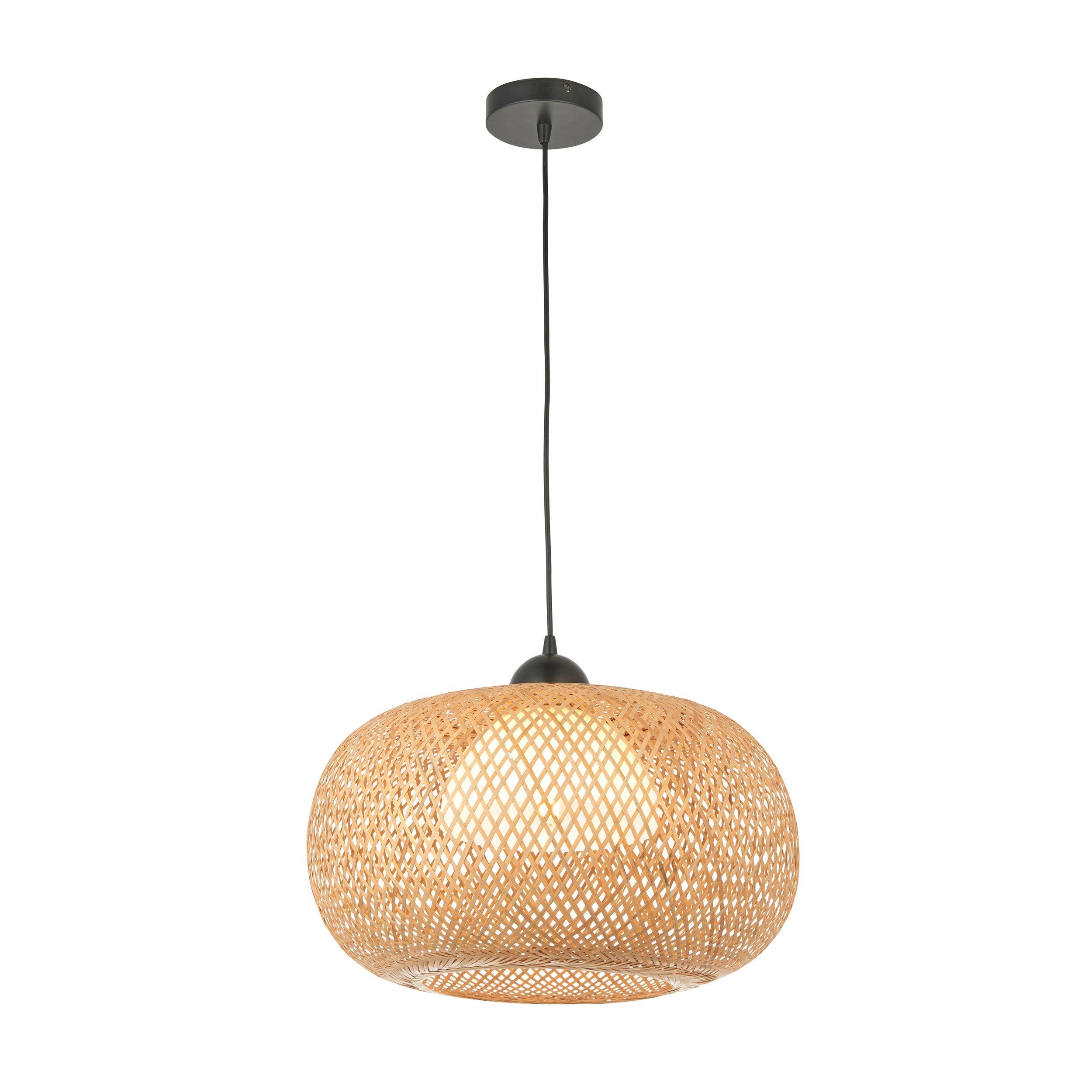 Bali Natural Bamboo Ceiling Pendant Light-Ceiling Pendant Lights-Endon Lighting hallway lighting photo Tiffany Lighting Direct