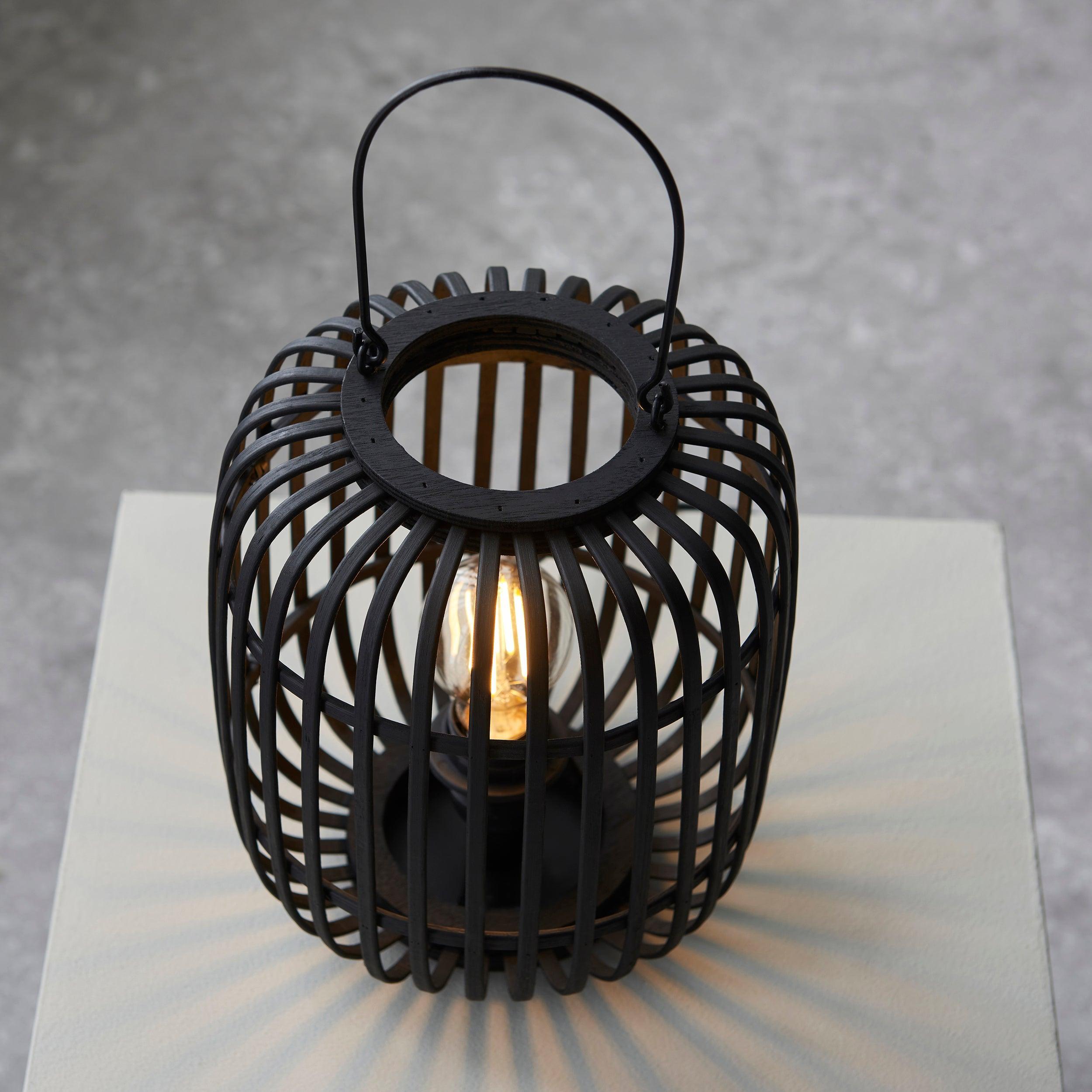 Endon Mathias Table Lamp With Dark Bamboo Cage-Endon Lighting-Living-Room-Tiffany Lighting Direct-[image-position]