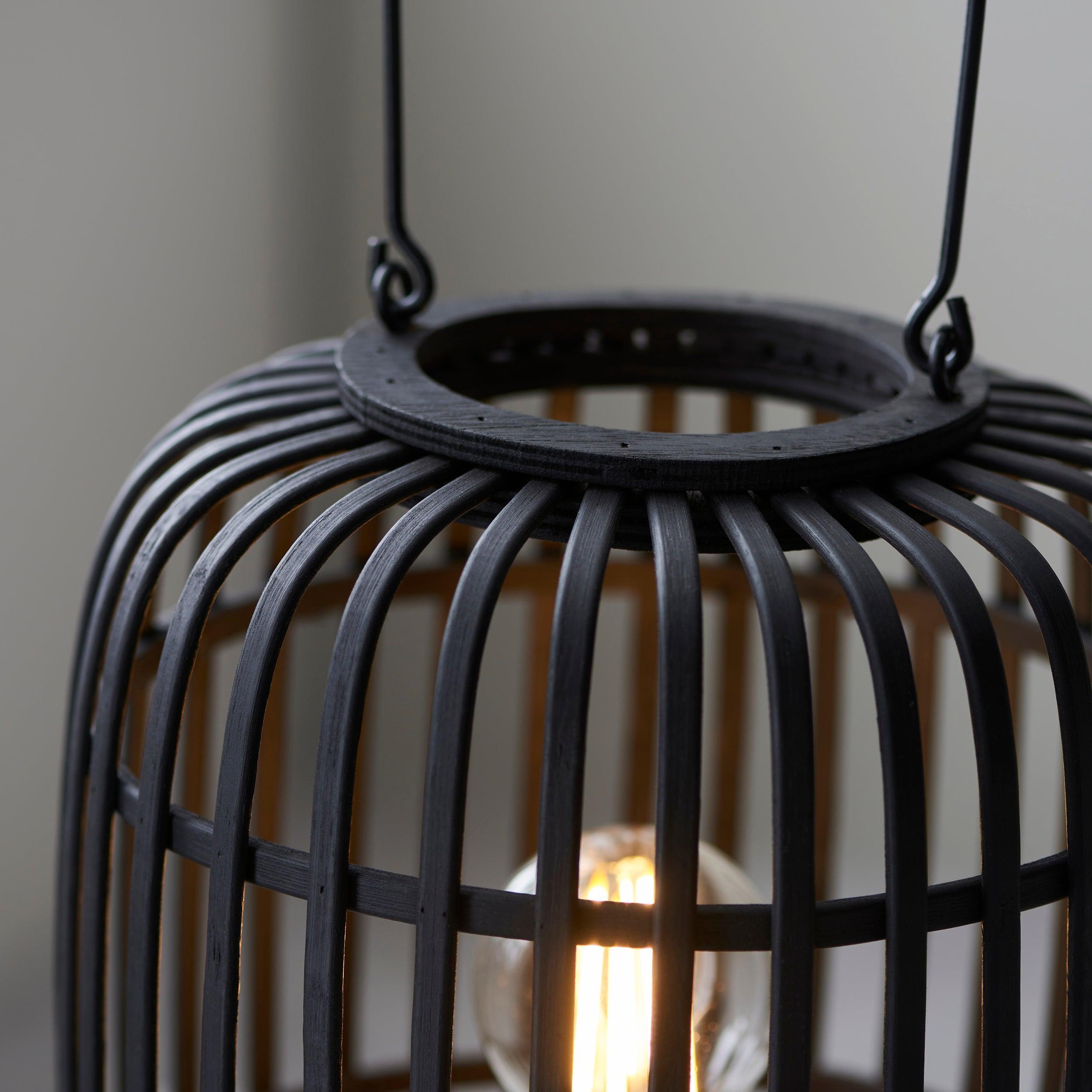 Endon Mathias Table Lamp With Dark Bamboo Cage-Endon Lighting-Living-Room-Tiffany Lighting Direct-[image-position]