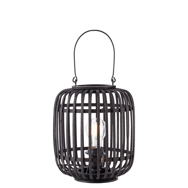 Endon Mathias Table Lamp With Dark Bamboo Cage