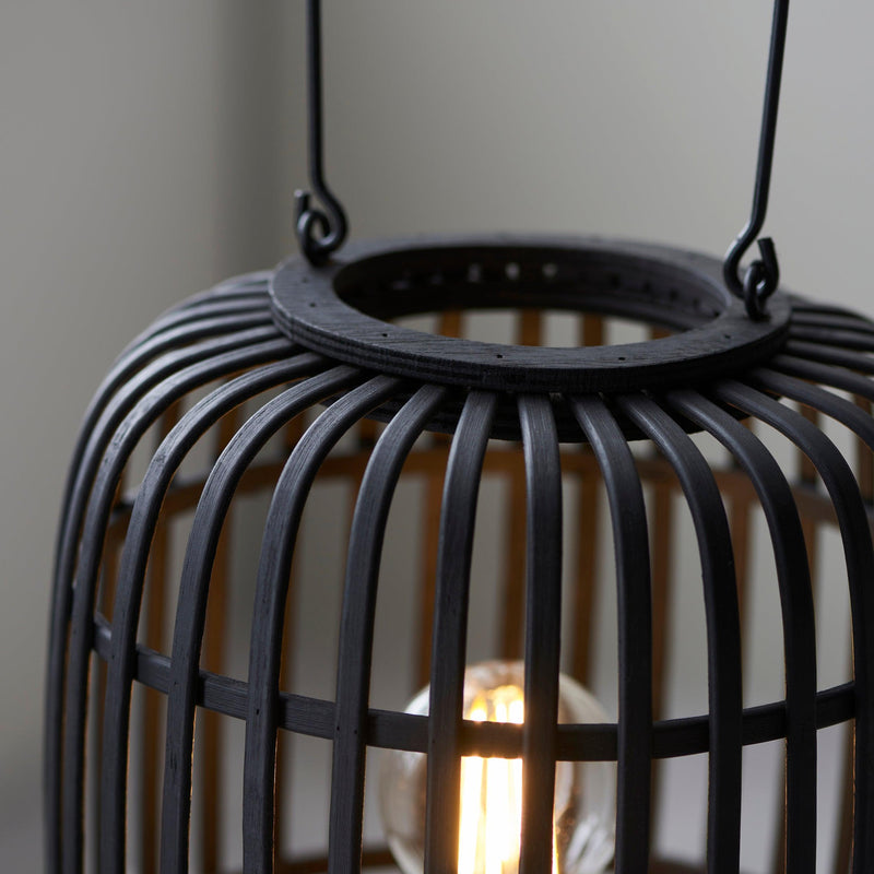 Endon Mathias Table Lamp With Dark Bamboo Cage