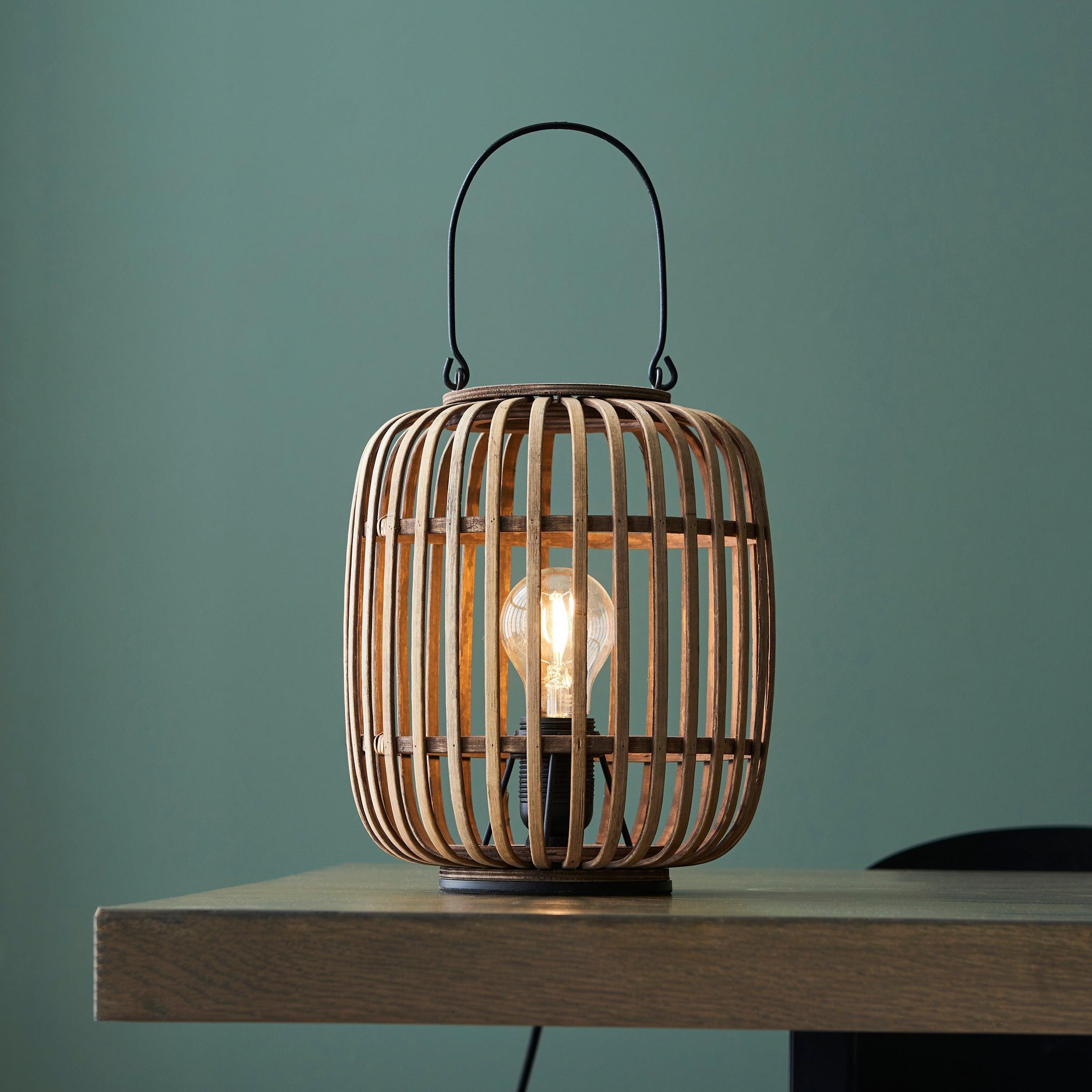 Endon Mathias 1 Light Table Lamp With Light Bamboo Cage-Endon Lighting-Living-Room-Tiffany Lighting Direct-[image-position]
