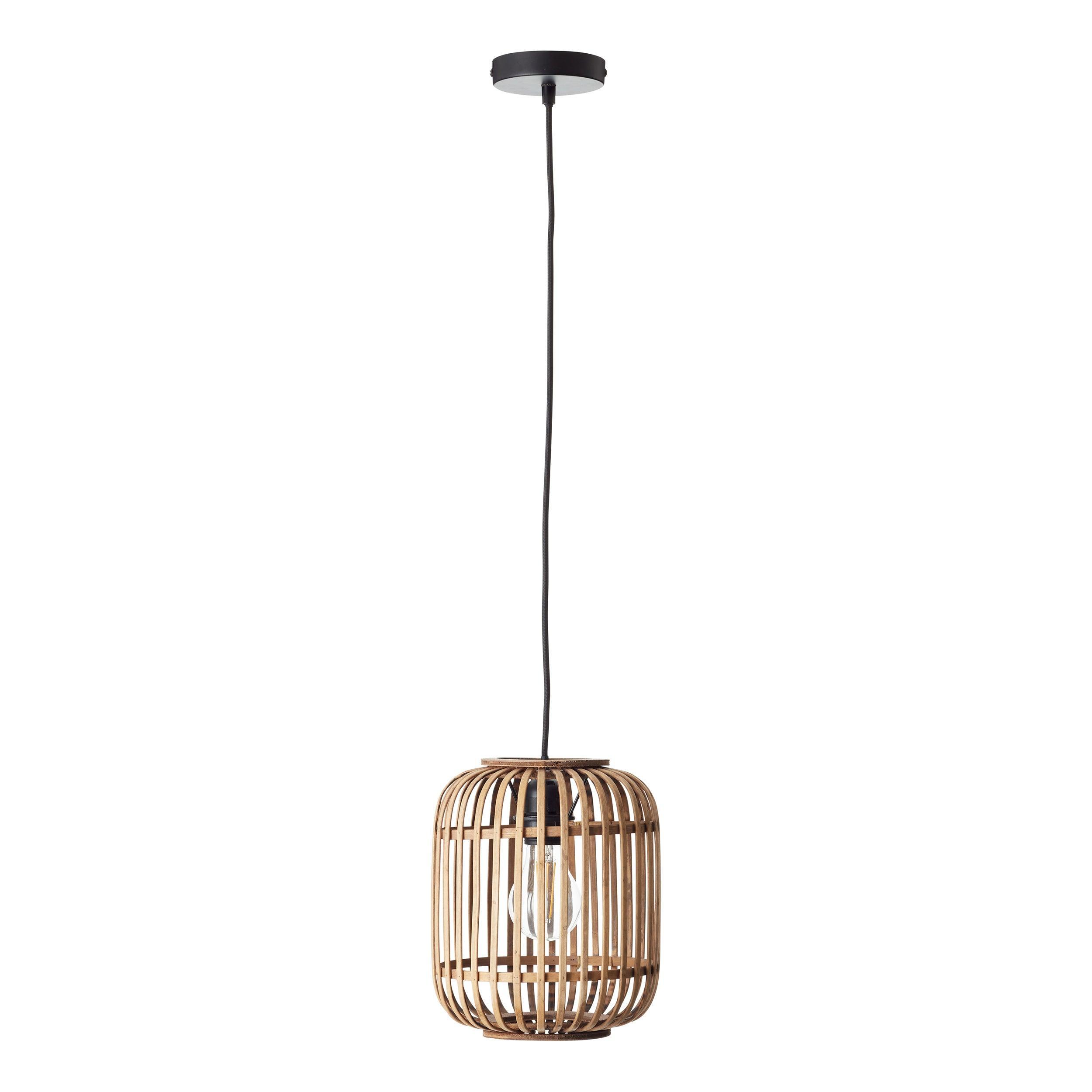 Endon Mathias Natural Bamboo Adjustable Ceiling Pendant-Ceiling Pendant Lights-Endon Lighting hallway lighting photo Tiffany Lighting Direct