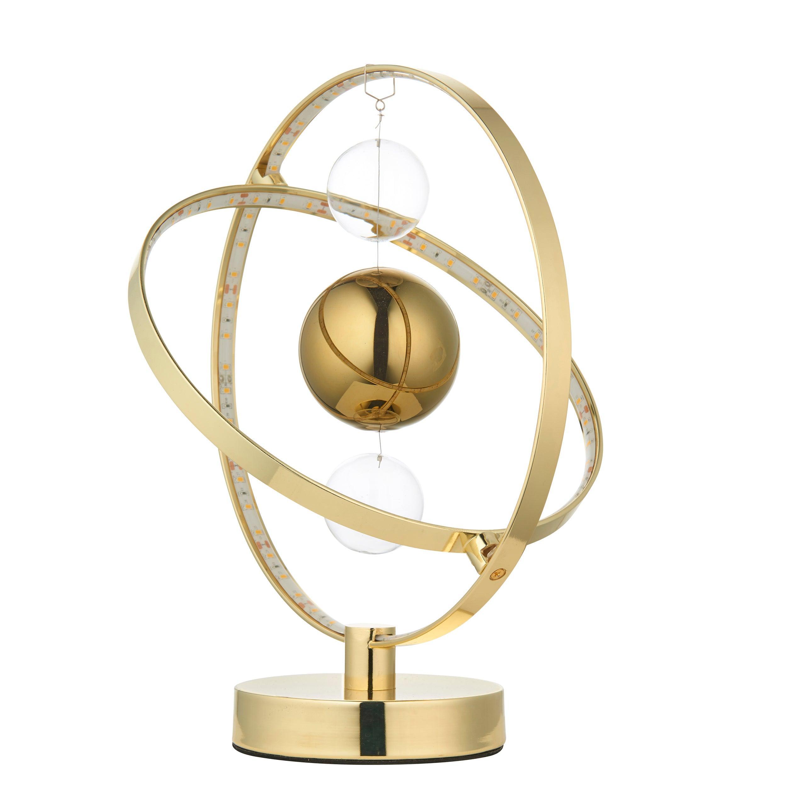 Endon Muni Contemporary Gold LED Table Lamp-Endon Lighting-Living-Room-Tiffany Lighting Direct-[image-position]