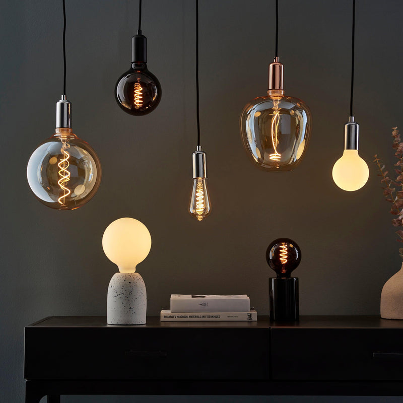 Swirl E27 Tinted Amber Decorative Filament 4W LED Light Bulb